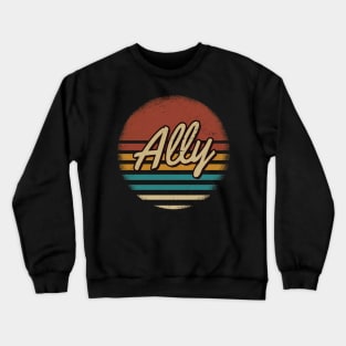 Ally Retro Style Crewneck Sweatshirt